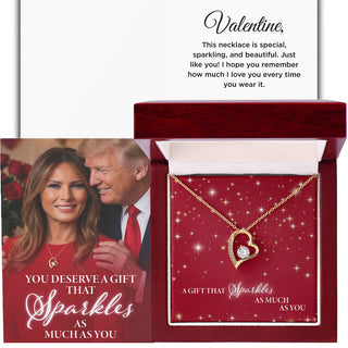 You Deserve A Gift That Sparkles As Much As You Card + Necklace (Valentines Day Gift Bundle)