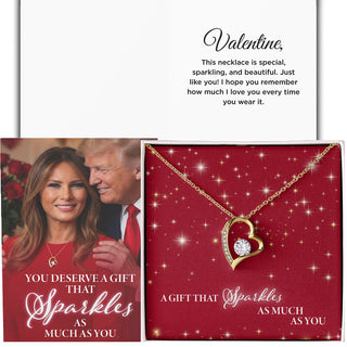 You Deserve A Gift That Sparkles As Much As You Card + Necklace (Valentines Day Gift Bundle)