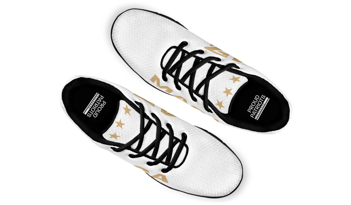 White & Gold MAGA Sneaker