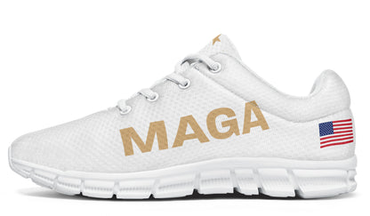 White & Gold MAGA Sneaker