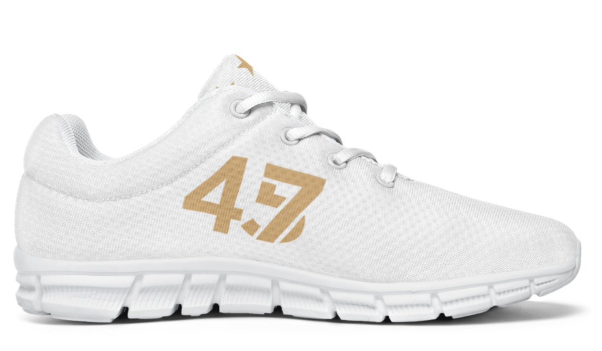 White & Gold MAGA Sneaker