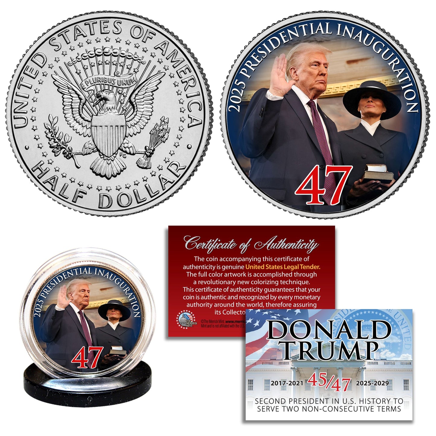 Trump 2025 Inauguration Collectible Half Dollar Coin