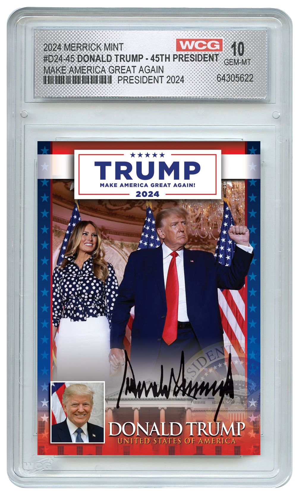 Donald Trump Make America Great Again 2024 Trading Card (Graded GEM-MT 10)