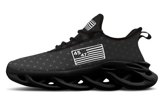 Black 45-47 Flag Trendy Sneakers