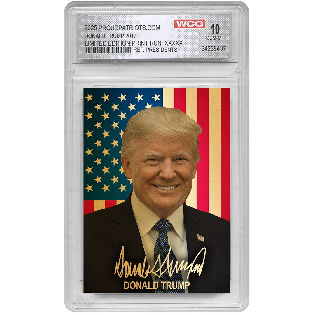 [GOLD EDITION] 45th President Donald Trump | Republican Presidents Trading Card Collection | Only 50 Available | Individually Numbered | Graded Gem Mint 10