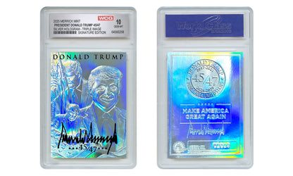 45-47th President "Greatest Comeback In History" - Silver Hologram Sculpted Trading Card