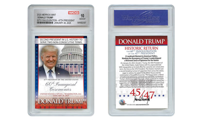 President Trump 2nd Term "60th Inauguration" - Trading Card (Graded Gem Mint 10)