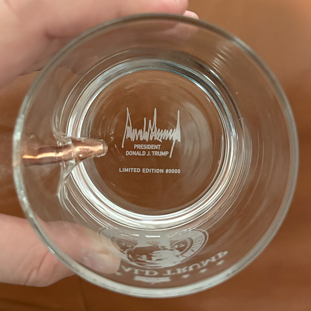 Donald Trump .308 Bullet Whiskey Glass (Each Individually Numbered)