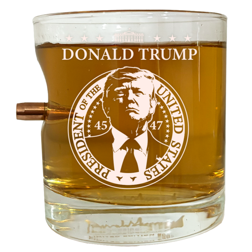 Donald Trump .308 Bullet Whiskey Glass (Each Individually Numbered)