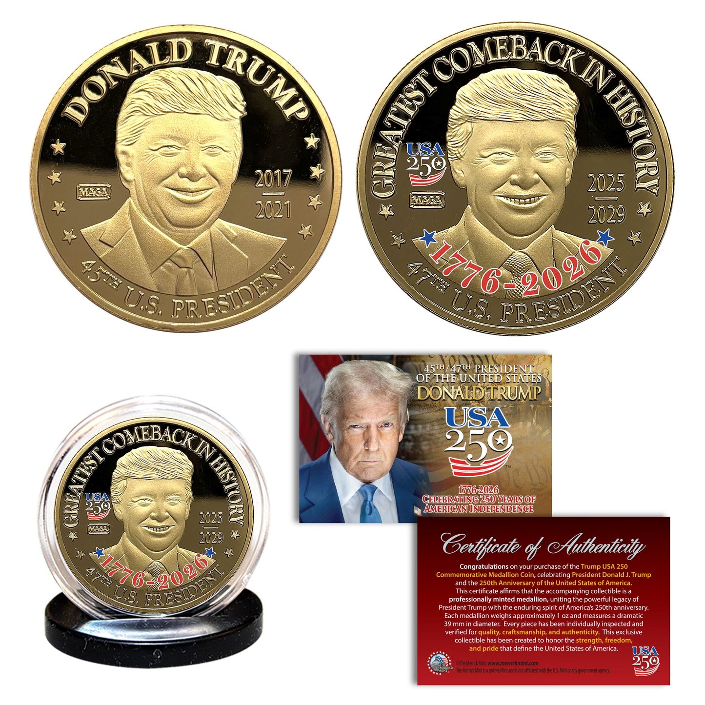 Trump USA 250 6-Coin Bundle (Save 20%)