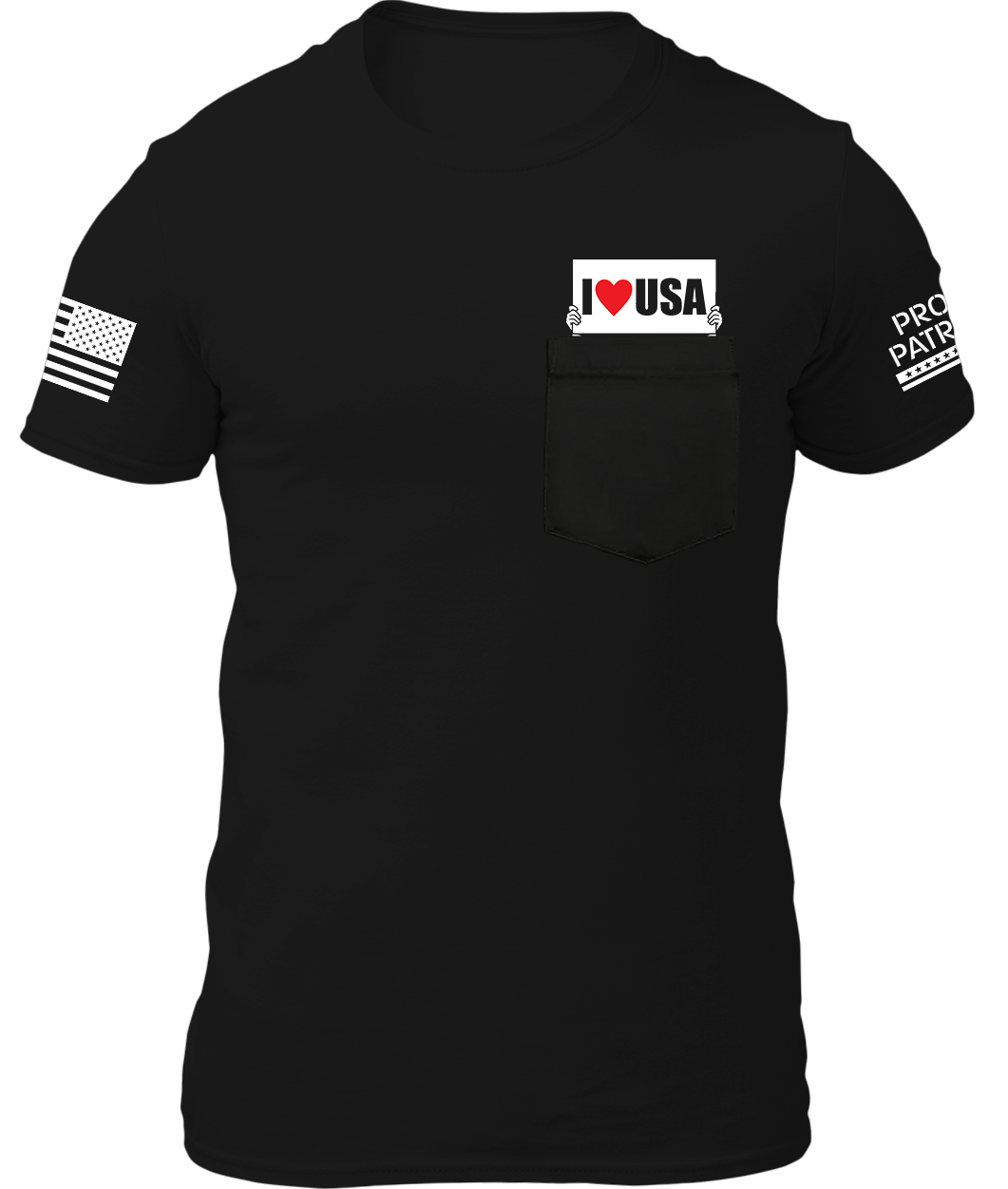 I ❤️ USA "Hidden Trump" Pocket Shirt