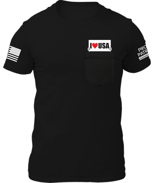 I ❤️ USA "Hidden Trump" Pocket Shirt