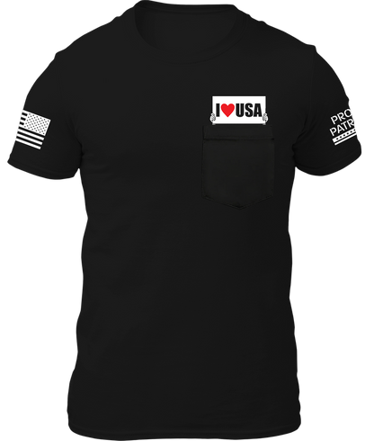 I ❤️ USA "Hidden Trump" Pocket Shirt