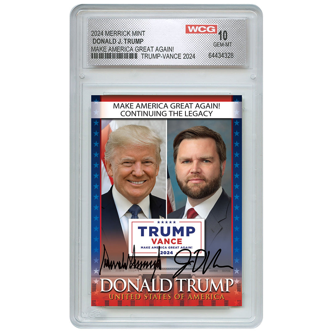 Trump Vance 2024 Trading Card - Graded Gem Mint 10