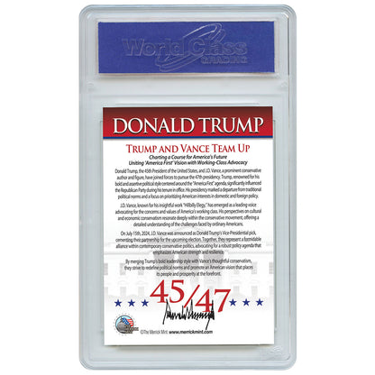 Trump Vance 2024 Trading Card - Graded Gem Mint 10