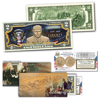 Trump 1776–2026 Semiquincentennial $2 Bill — Genuine U.S. Legal Tender Commemorating the First Sitting President on U.S. Currency in 100 Years