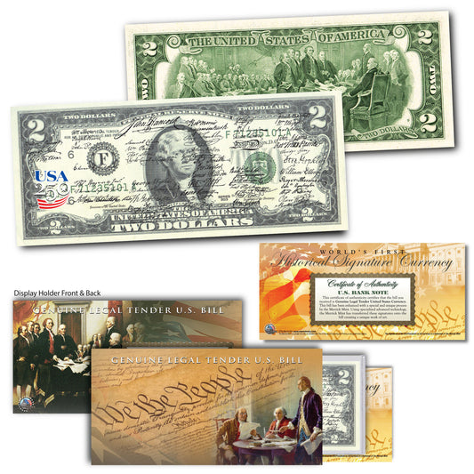 Declaration of Independence Signatures | America's 250th Anniversary Collectible $2 Bill
