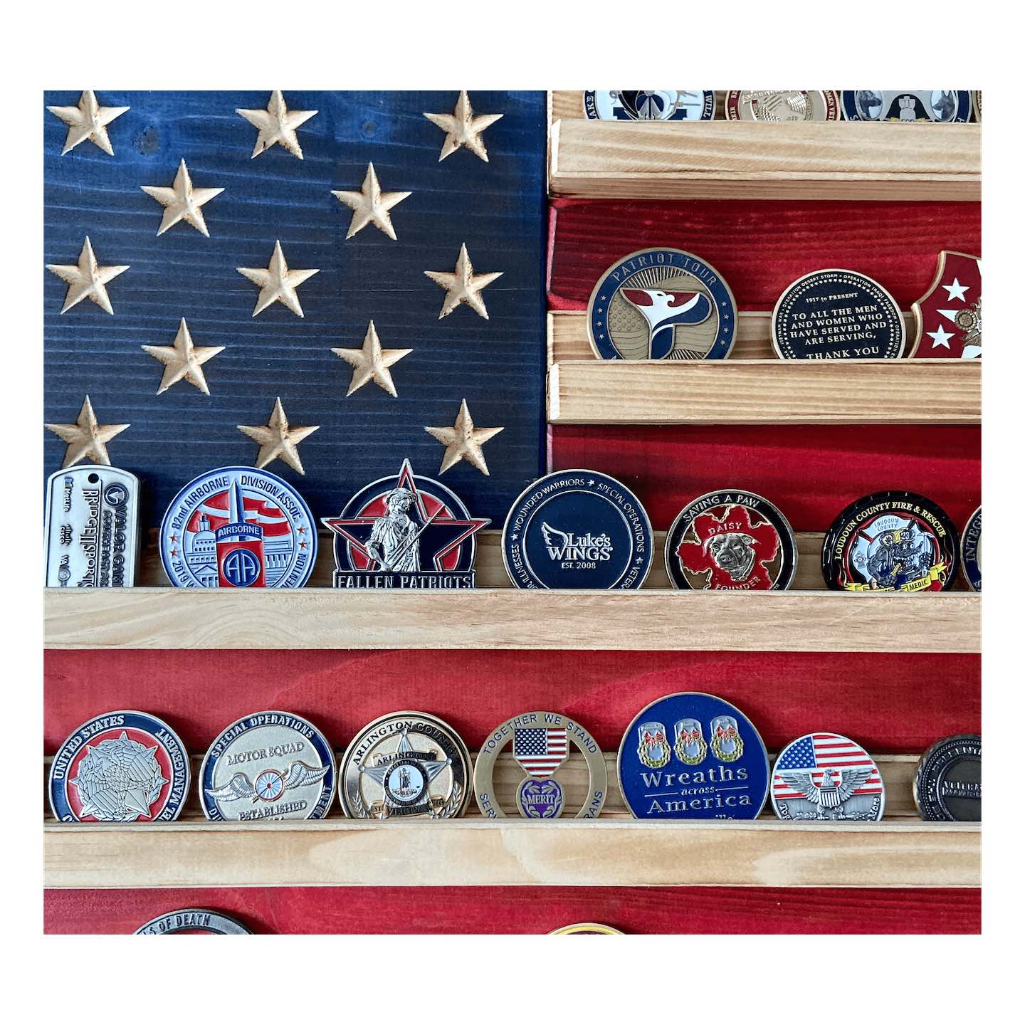 Flags of Valor - Challenge Coin Holder Flag