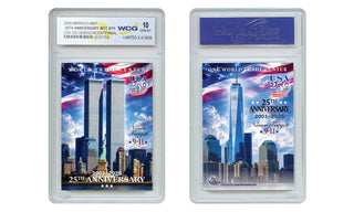 25th Anniversary World Trade Center Trading Card — USA 250th Semiquincentennial | Graded GEM-MT 10, Limited to 2,026