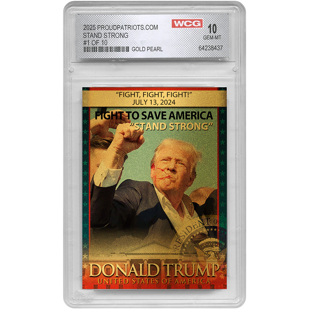 Assassination Attempt Trading Card | Gold | Only 10 Available | Individually Numbered | Graded GEM-MT 10