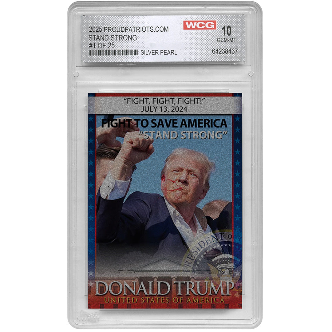 Assassination Attempt Trading Card | Silver | Only 25 Available | Individually Numbered | Graded GEM-MT 10