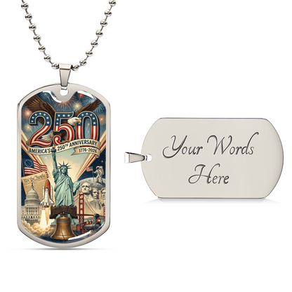 America's 250th Anniversary Engravable Dog Tag