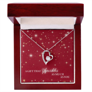 You Deserve A Gift That Sparkles As Much As You Card + Necklace (Valentines Day Gift Bundle)