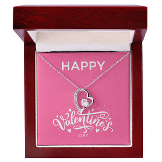 I'd Never Dump You Card + Happy Valentines Day Necklace (Valentines Day Gift Bundle)