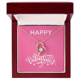I'd Never Dump You Card + Happy Valentines Day Necklace (Valentines Day Gift Bundle)