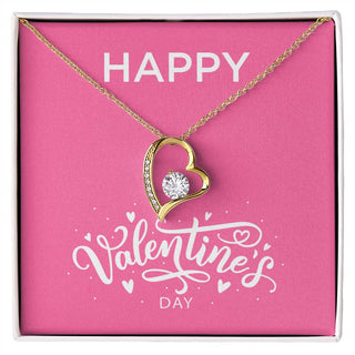 I'd Never Dump You Card + Happy Valentines Day Necklace (Valentines Day Gift Bundle)