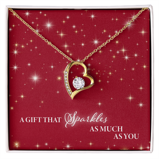 You Deserve A Gift That Sparkles As Much As You Card + Necklace (Valentines Day Gift Bundle)