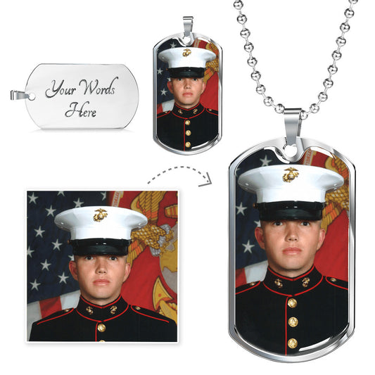 Customizable Dog Tag Necklace with Engraving