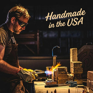 USA Hockey Double Gold - Hockey Puck Embedded Glassware