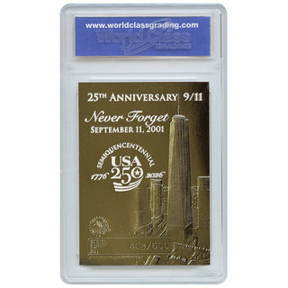 9/11 Never Forget 25th Anniversary Black Gold WHITE Variant – Graded 10, Limited #/500