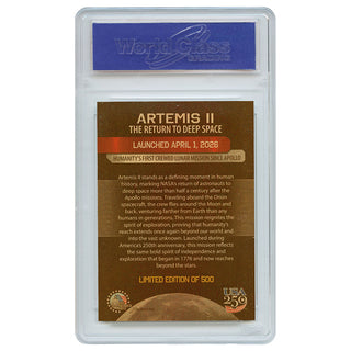 Artemis II Moon Mission Collectible Pearl Gold Trading Card | "First C Proud Patriots Artemis II Moon Mission Collectible Pearl Gold Trading Card | "First C Proud Patriots