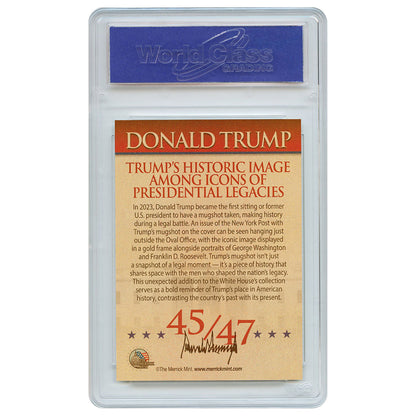 Gold Donald Trump Mugshot in the Oval Office Trading Card | Only 50 Available | Individually Numbered | Graded Gem Mint 10