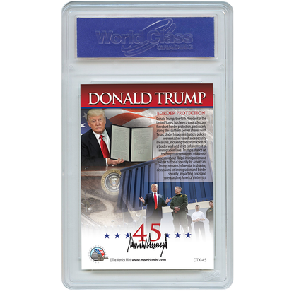 Trump Texas Border Security Trading Card - Graded Gem Mint 10