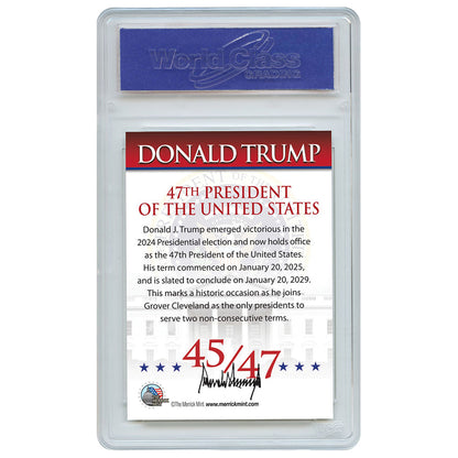 Donald Trump 47th President Hologram Trading Card - Graded Gem Mint 10