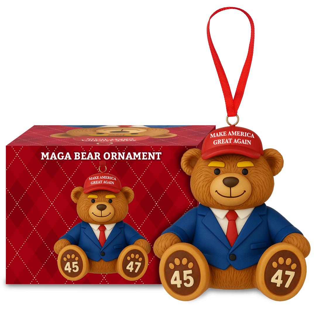 MAGA Bear Christmas Ornament