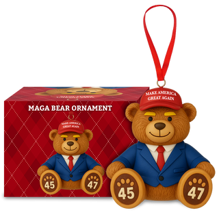 MAGA Bear Christmas Ornament