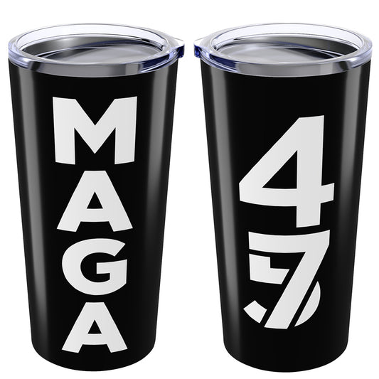 MAGA Black and White Tumbler 20oz