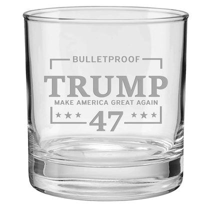 Bulletproof Trump 47 Whiskey Glass