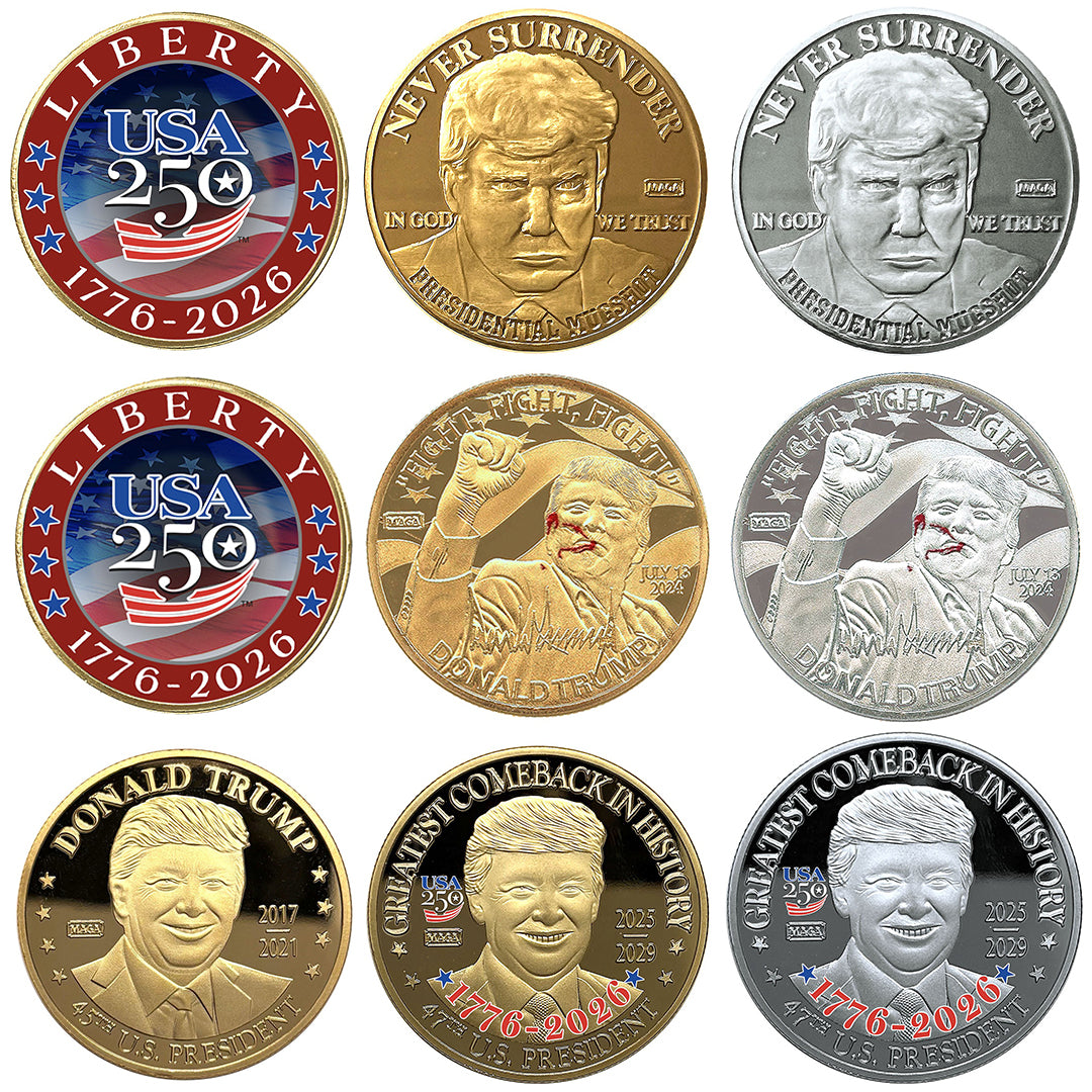 Trump Rally Coin Trump USA 250 6-Coin Bundle (Save 20%) – Proud Patriots