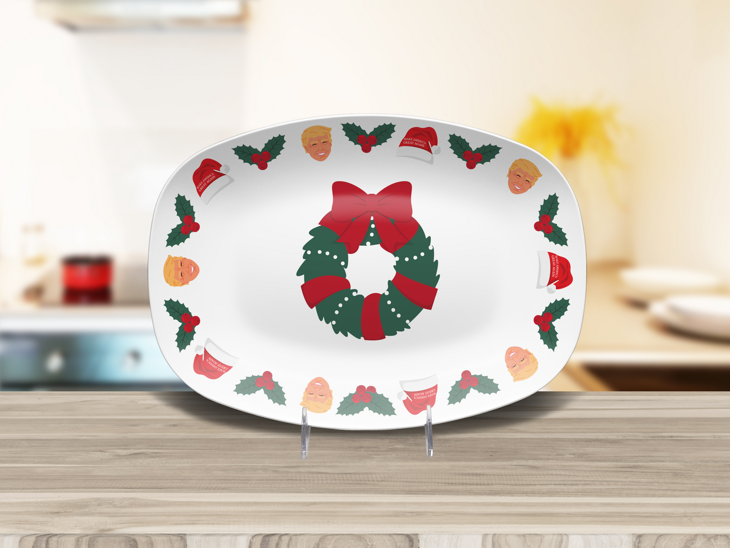 MAGA Christmas Wreath Platter