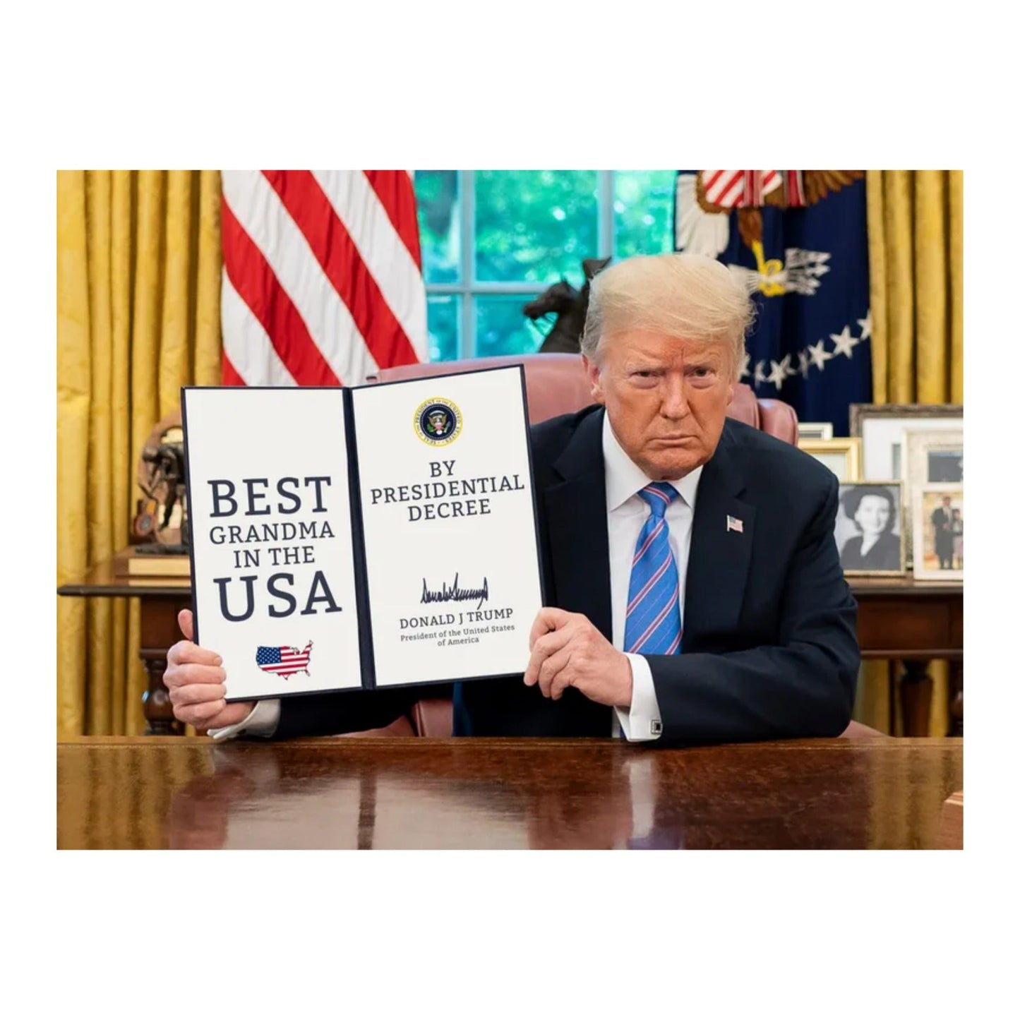 Best Grandma In The USA Custom Trump Canvas - Insert A Name (Makes A Great Gift)