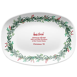 Christmas Wreath Decorative Platter