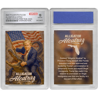 CHAMPAGNE PEARL Alligator Alcatraz Collectible Trading Card (Only 100 Available)