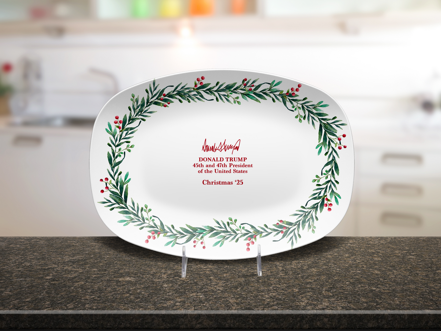 Christmas Wreath Platter