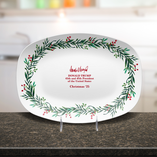 Christmas Wreath Decorative Platter