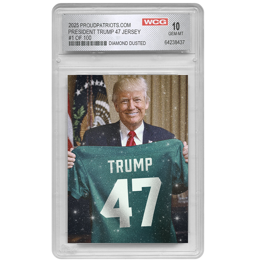 President Trump Championship Game 59 Trading Card | Diamond Dust | Only 100 Available | Individually Numbered | Graded GEM-MT 10